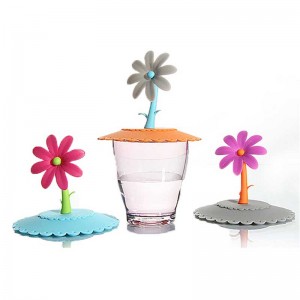 Sunflower Cup Lids Food Grate Silicone Cup Lids