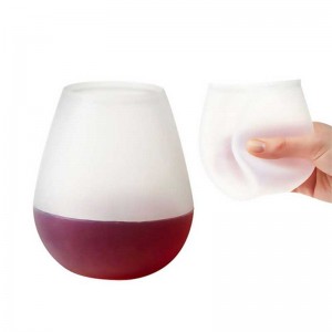 Outdoor Silicone Wine Glasses Unbreakable Silicone Cups For Travel Picnic