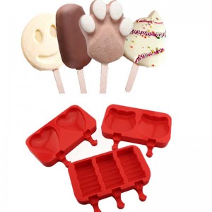 Ice Cream Molds Kitchen Gadget DIY Food Grade Silicone Kids Ice Cream Tray Holder Easy To Clean 2or3 Cavities Carton Shape