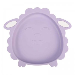 Baby Tableware Sheep Food Grade Silicone Soft Baby Feeding Bowl  Non BPA Dinner Silicone Feeding Plates for Toddlers Plates