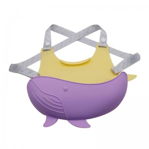 Whale Baby Silicone Bib with Shoulder Strap Waterproof Super Soft Food Silicone Bib Silicone Bibs Adjustable