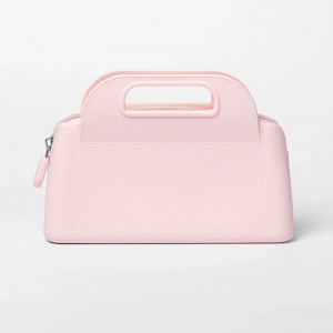 Waterproof Silicon Handbag Custom Fashion Frosted Color Silicone Tote Bags ravel Cosmetic Bag